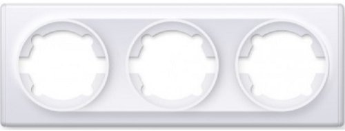 Рамка универсальная OneKeyElectro Florence 3-м. белый фото Рамка универсальная OneKeyElectro Florence 3-м. белый картинка